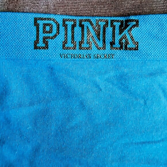 Vintage Cute RARE Victoria's Secret PINK Hipster Turquoise Blue WAKE UP Panties - Picture 3 of 7